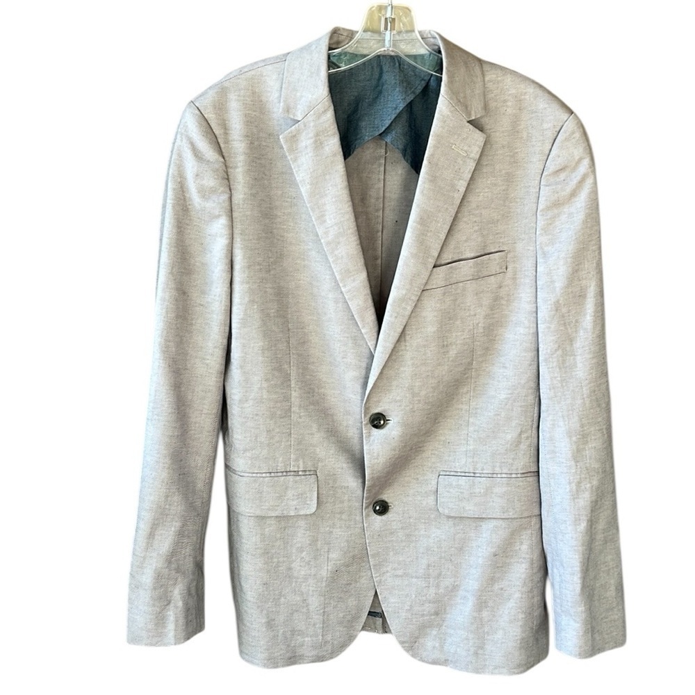 Fairlane Men’s Sz M Linen Blend Brownish Gray Blazer Jacket Sports Coat